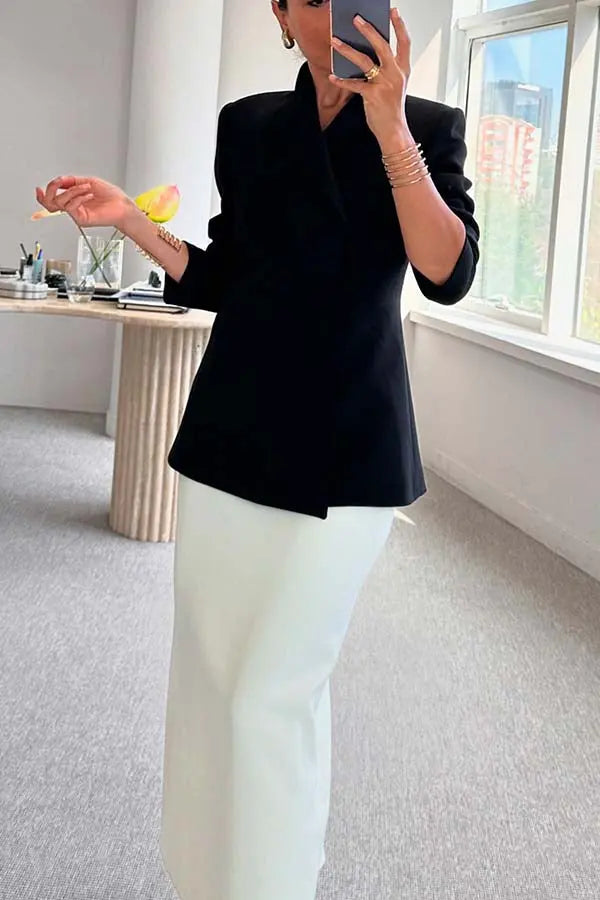 Satin Chic Blazer Magic Orange Preference