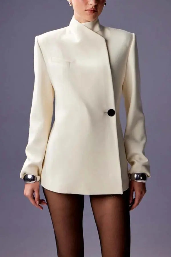 Satin Chic Blazer Magic Orange Preference