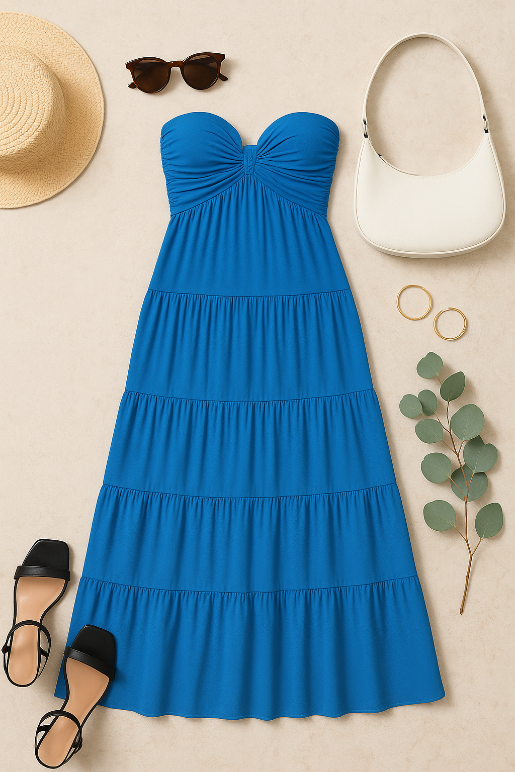 Glam Strapless Dress Orange Preference