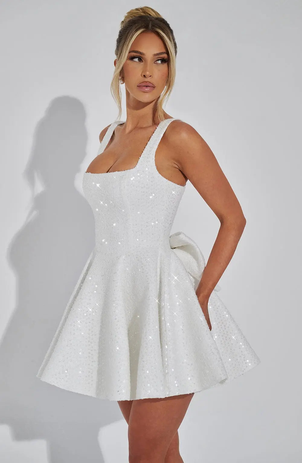 Ivory Sequin Party Dress Orange Preference