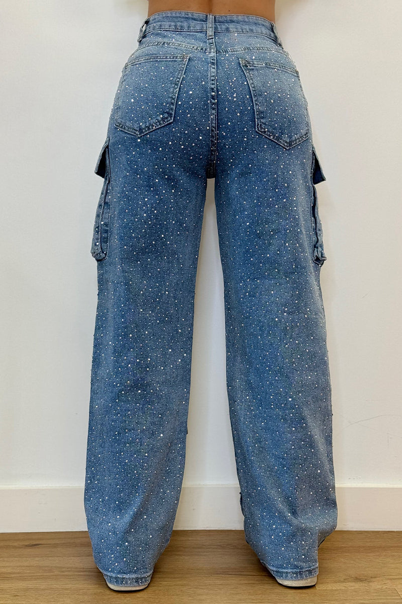 Sparkling Multi-Pocket Jeans Orange Preference