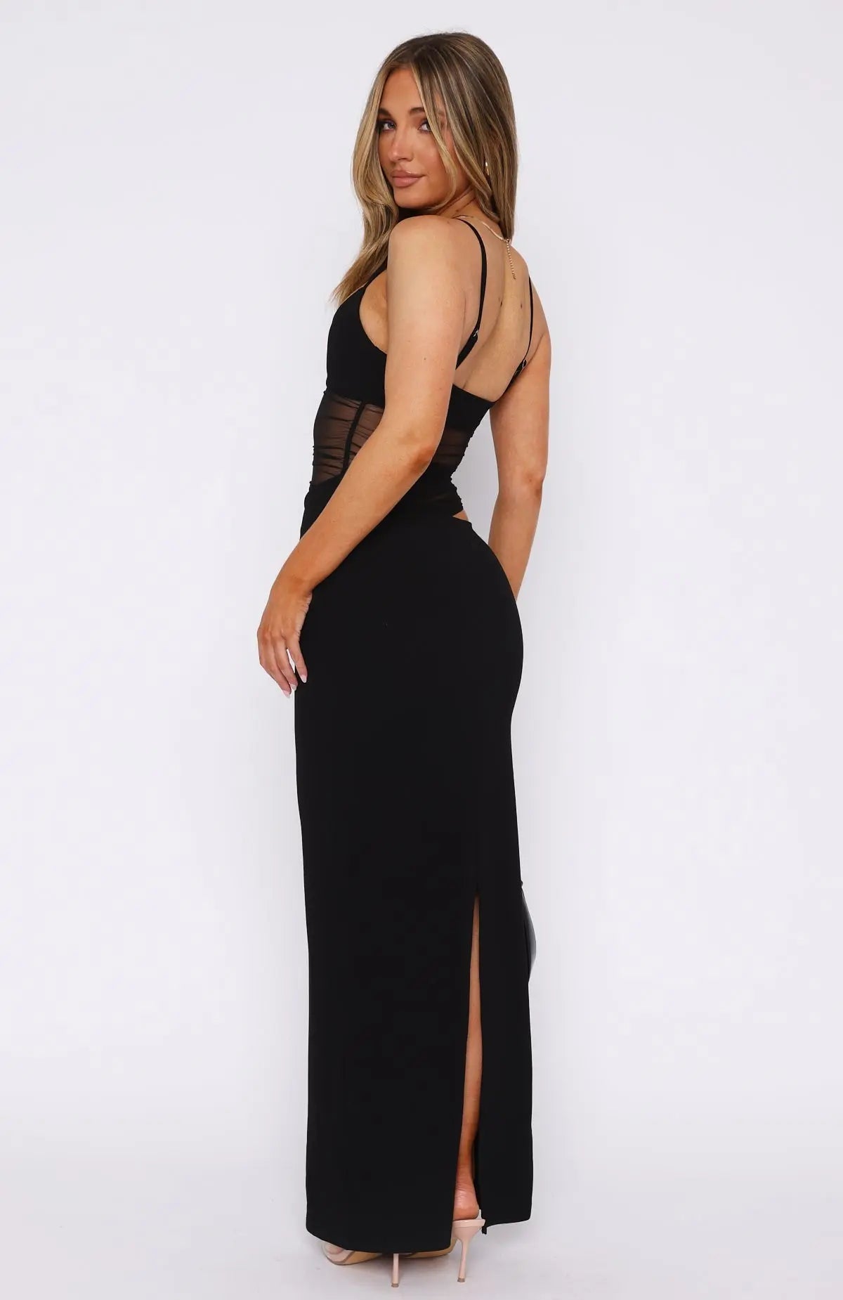 Elegant Flow Maxi Dress Orange Preference