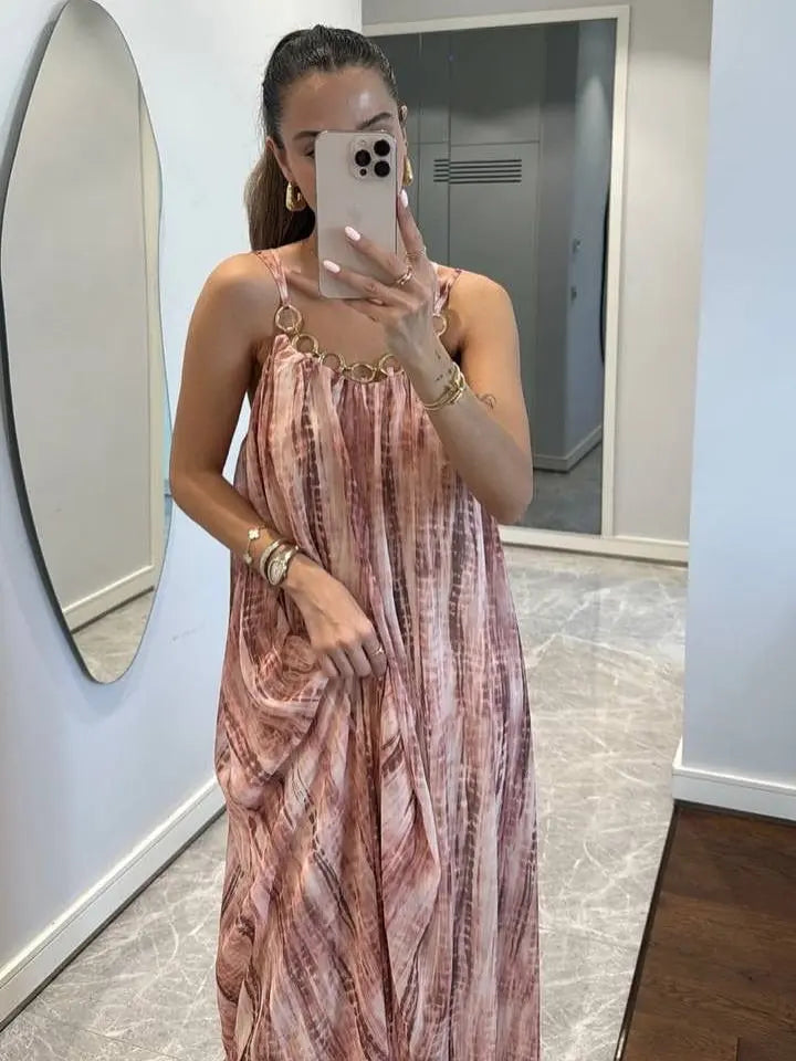 Summer Breeze Halter Dress Orange Preference