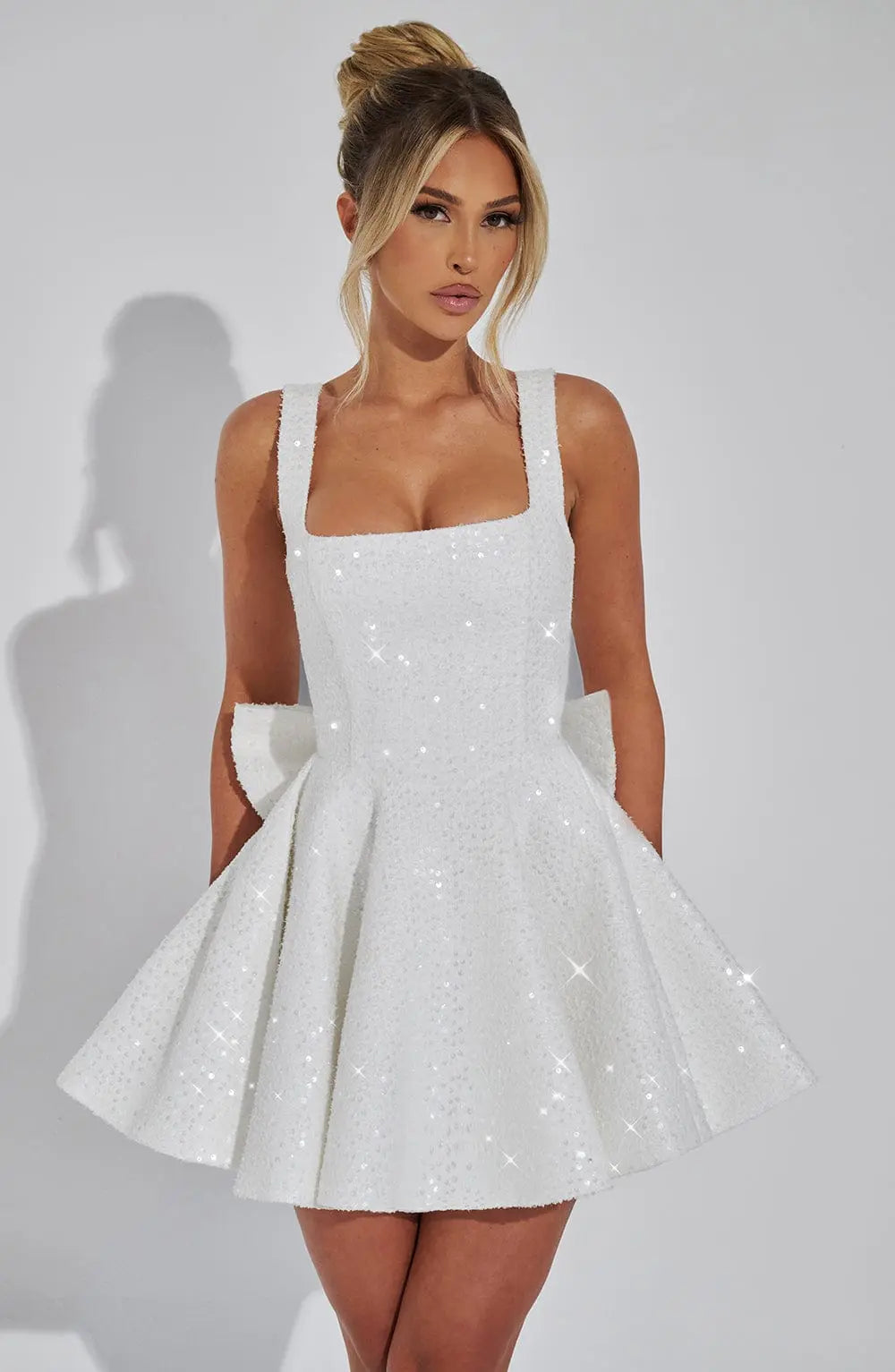 Ivory Sequin Party Dress Orange Preference
