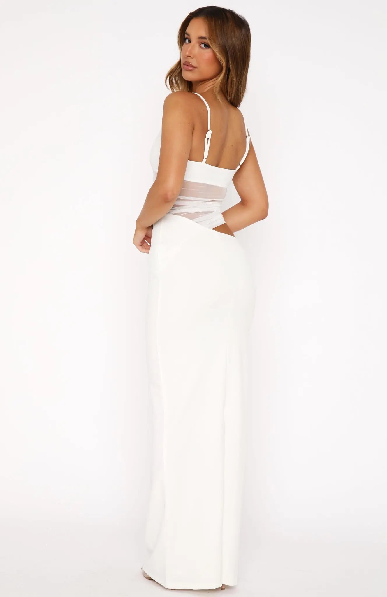 Elegant Flow Maxi Dress Orange Preference