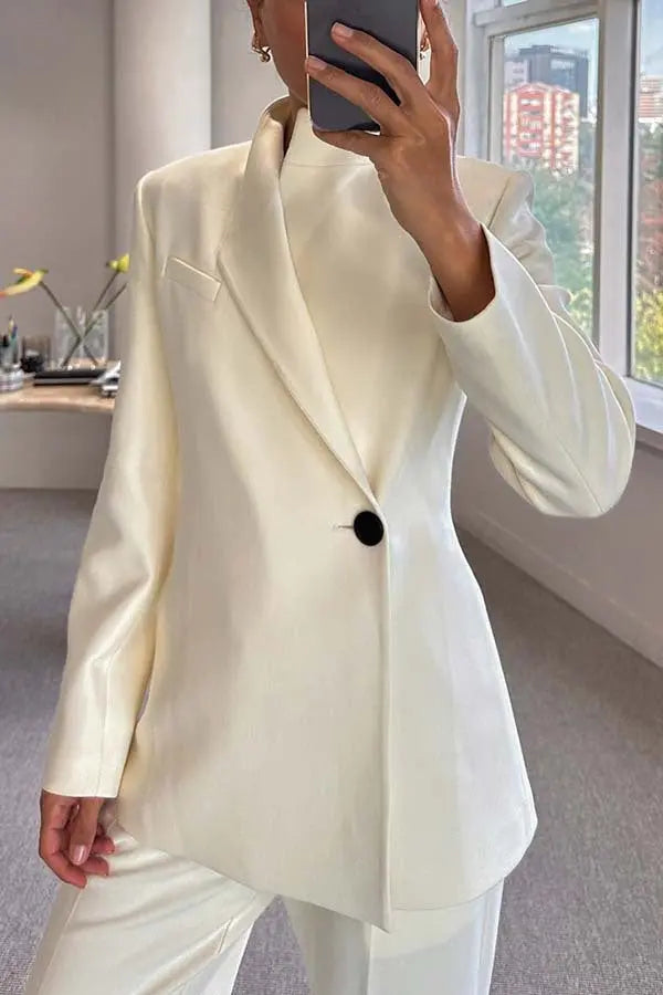 Satin Chic Blazer Magic Orange Preference