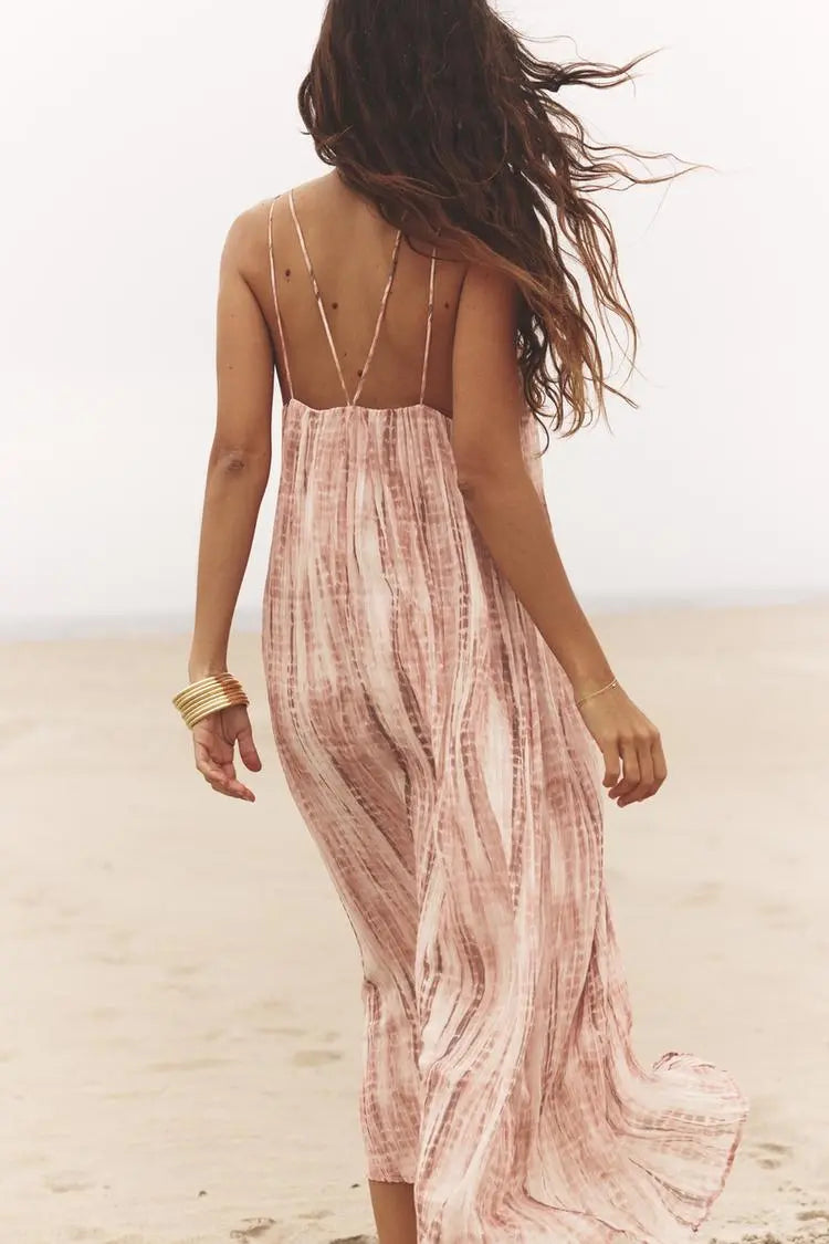 Summer Breeze Halter Dress Orange Preference