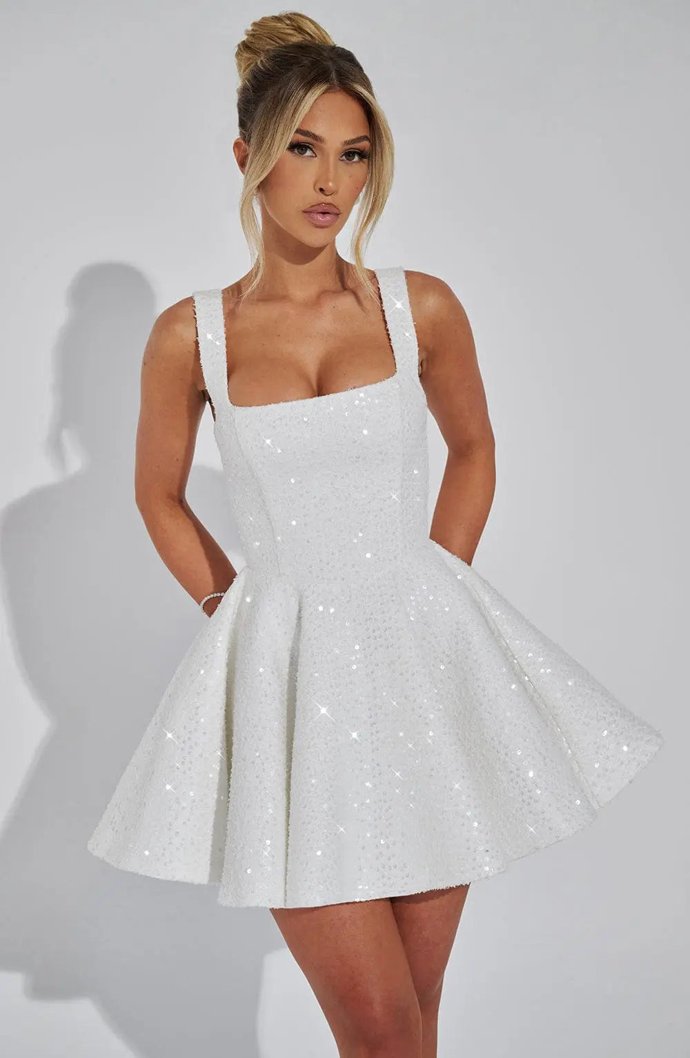 Ivory Sequin Party Dress Orange Preference