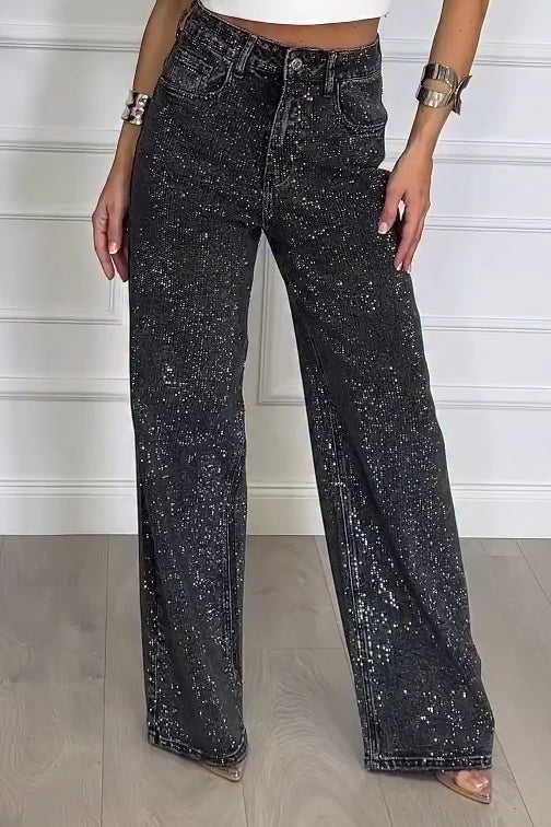 Sparkling Multi-Pocket Jeans Orange Preference