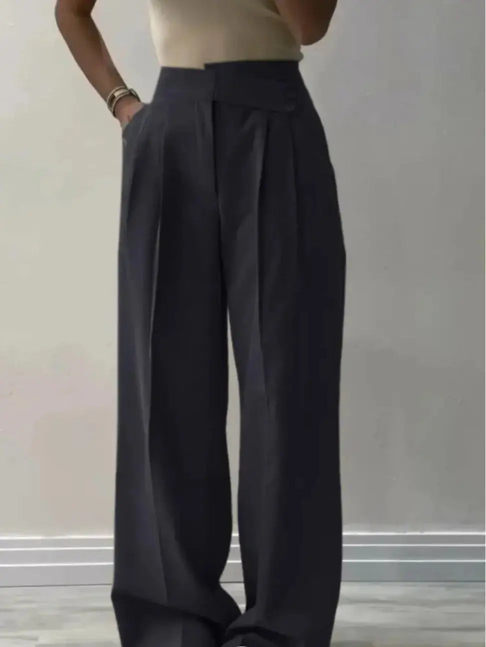 Stylish Men's Wide-Leg Pants Orange Preference