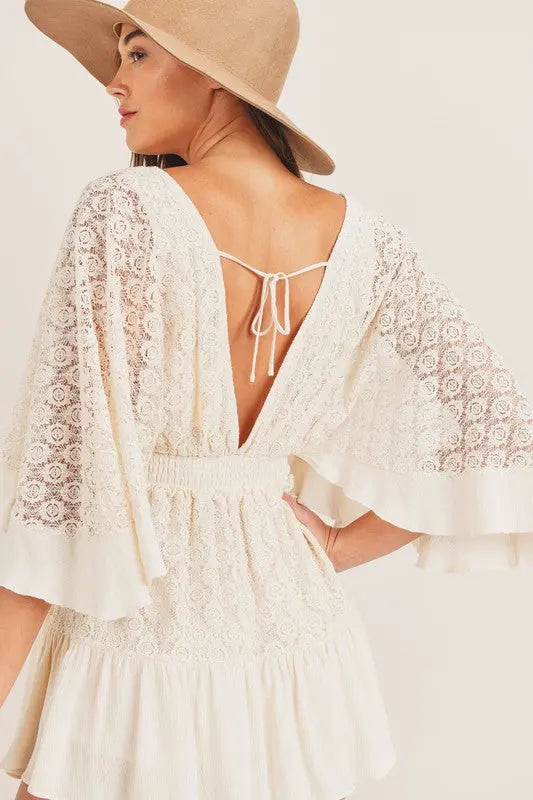 Dreamy Lace Romper Orange Preference