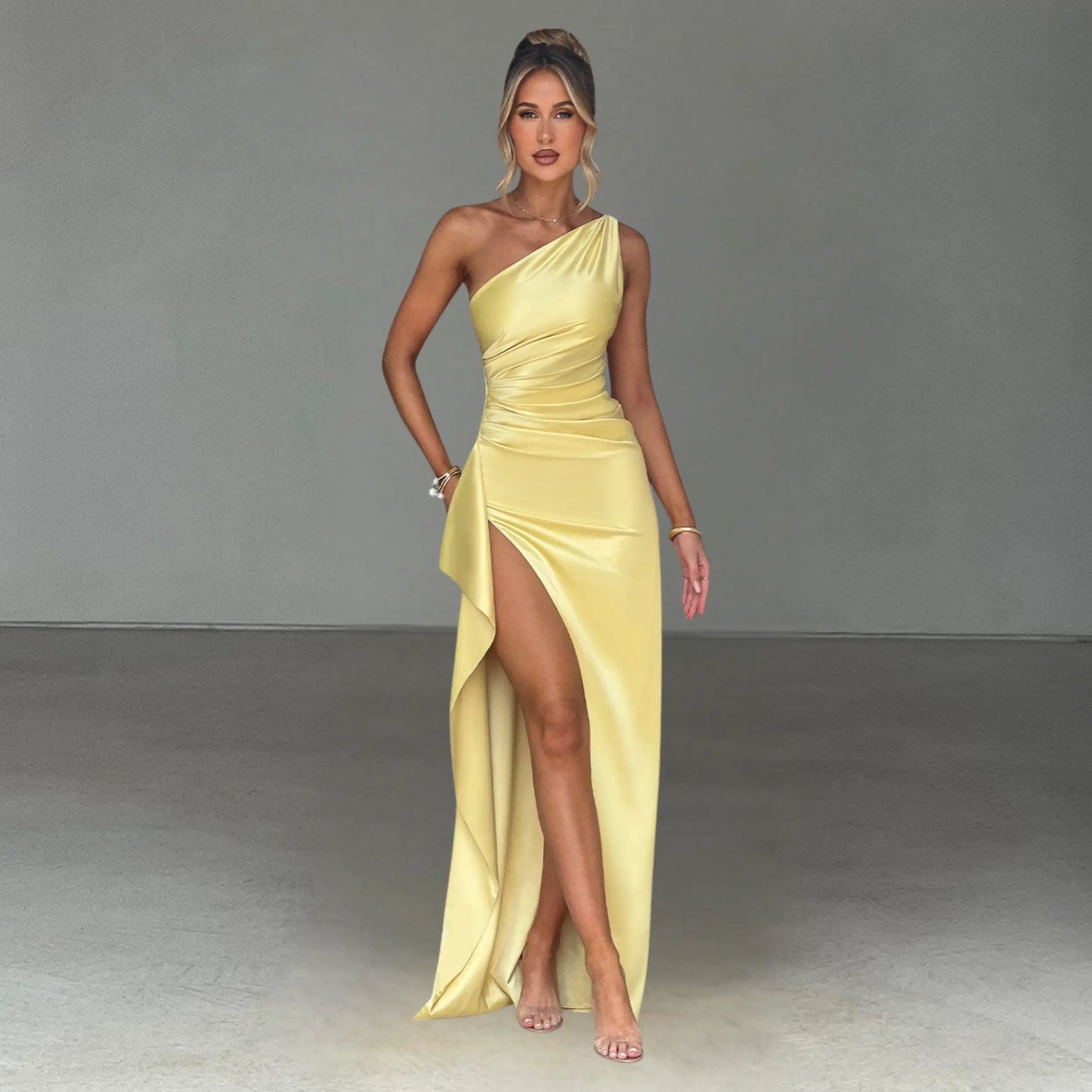 Elegant Mauve Maxi Dress Orange Preference