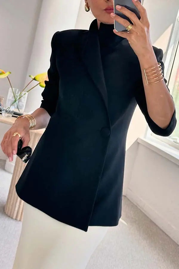 Satin Chic Blazer Magic Orange Preference