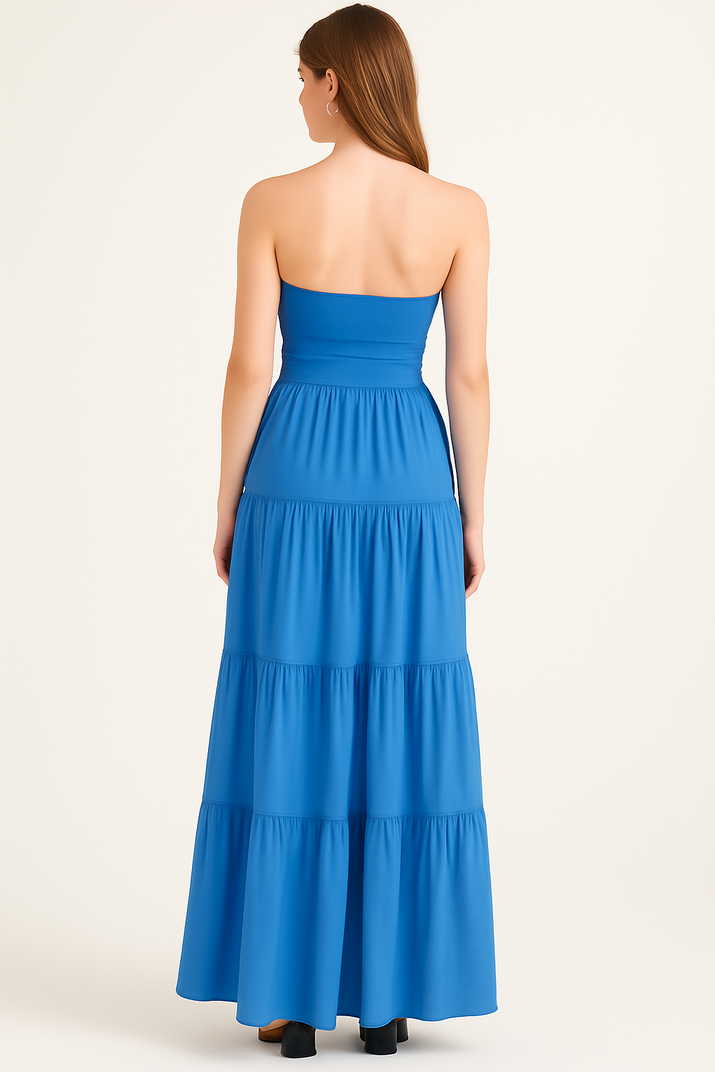 Glam Strapless Dress Orange Preference
