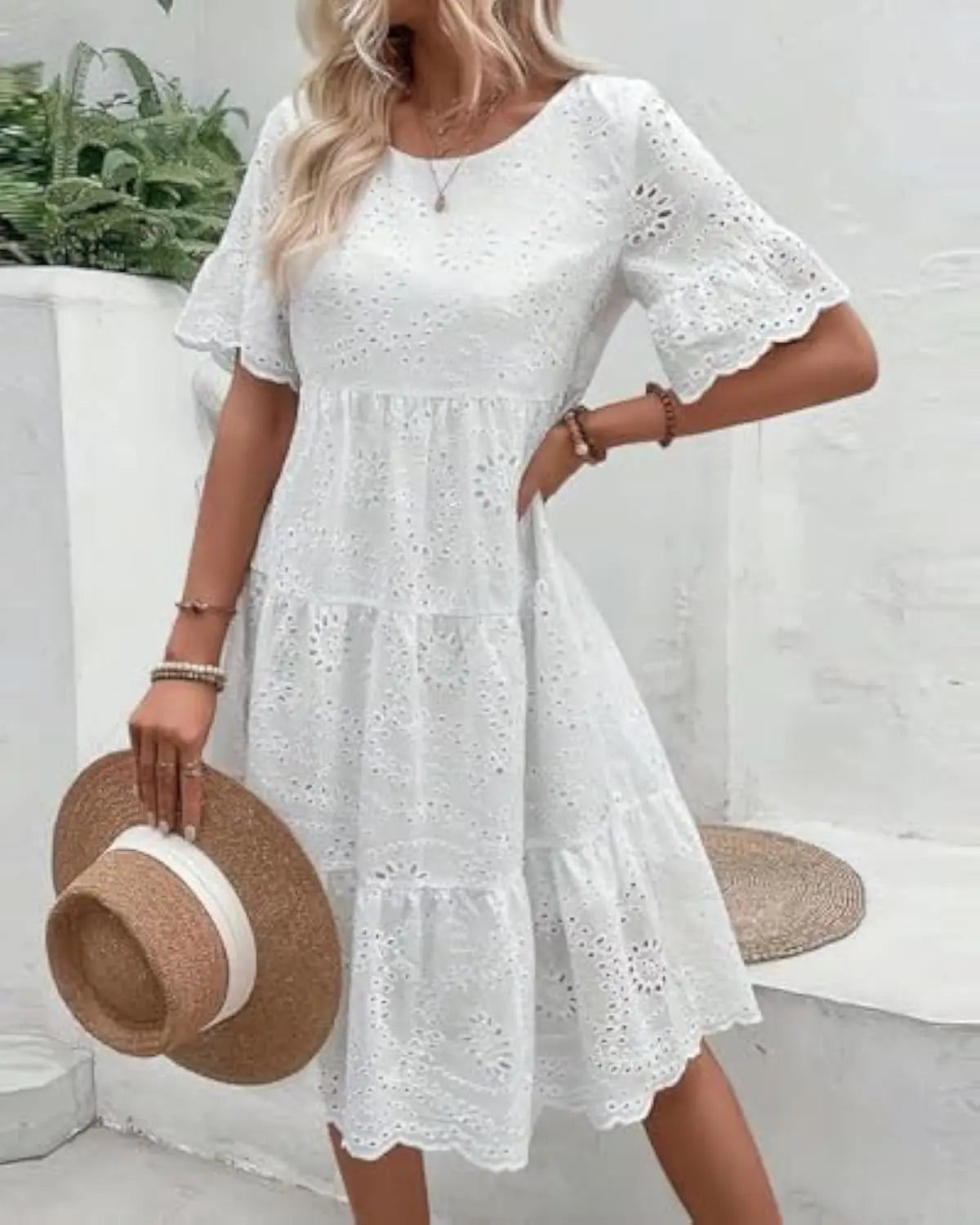 Elegant Lace Midi Dress Orange Preference