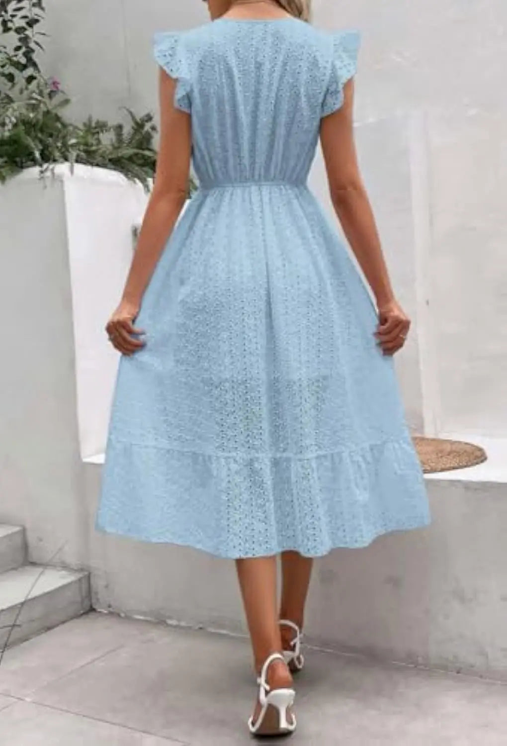 Flutter Sleeve Summer Dress Orange Preference