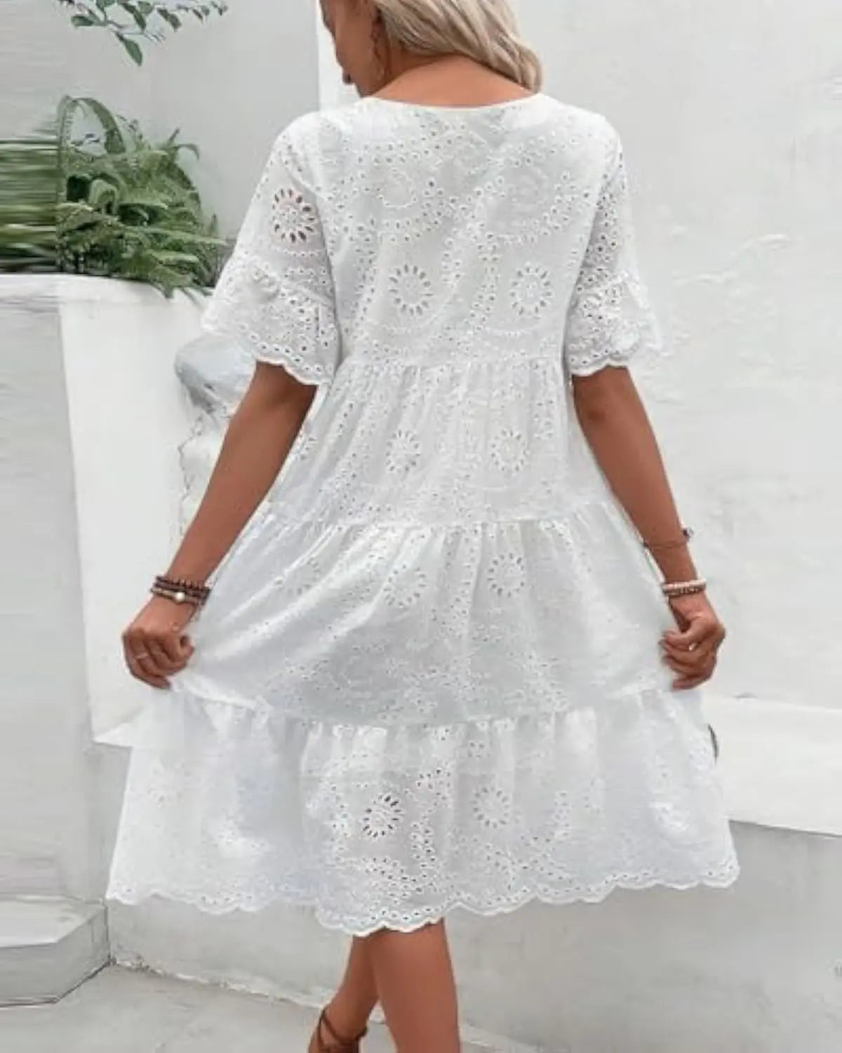 Elegant Lace Midi Dress Orange Preference