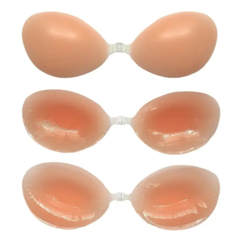Silicone Adhesive Push-Up Bra for Backless Dresses Orange Preference