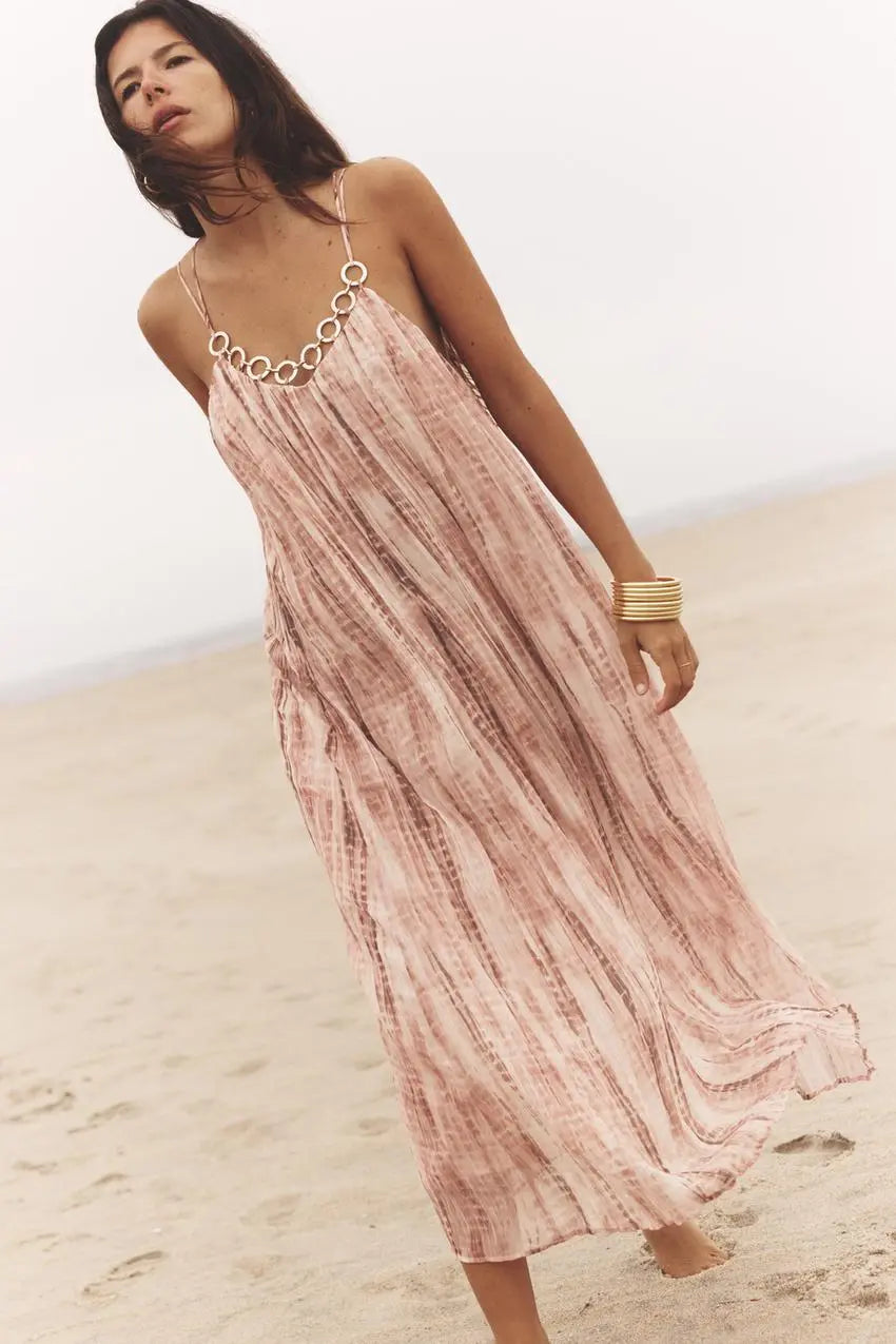Summer Breeze Halter Dress Orange Preference