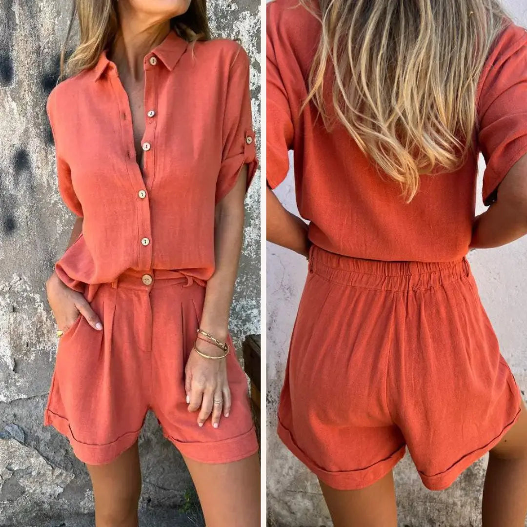 Breezy Summer Outfit Orange Preference