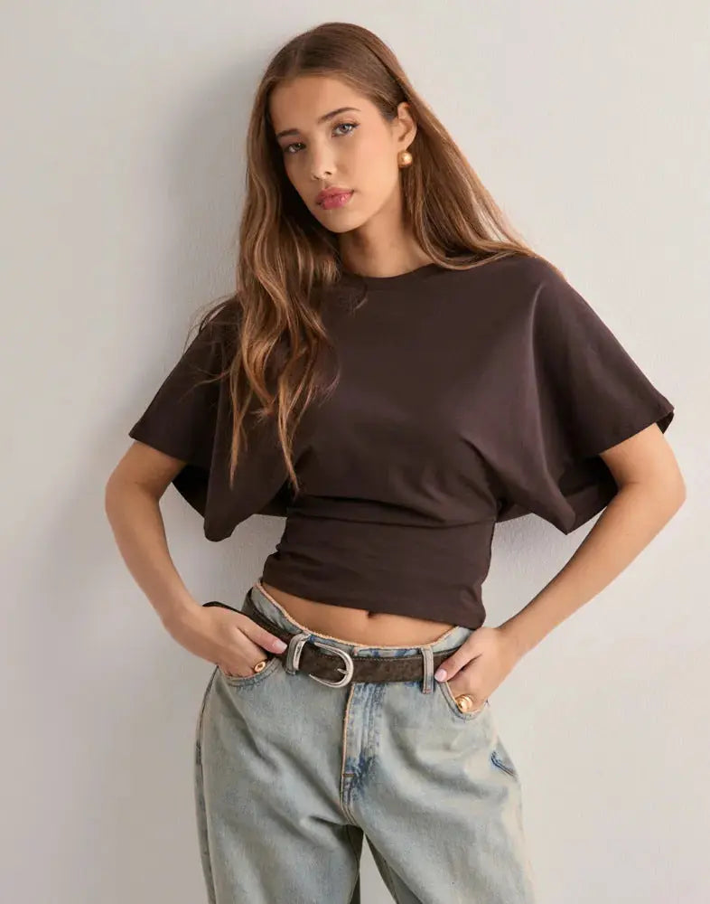 Effortless Comfort Batwing Blouse Orange Preference