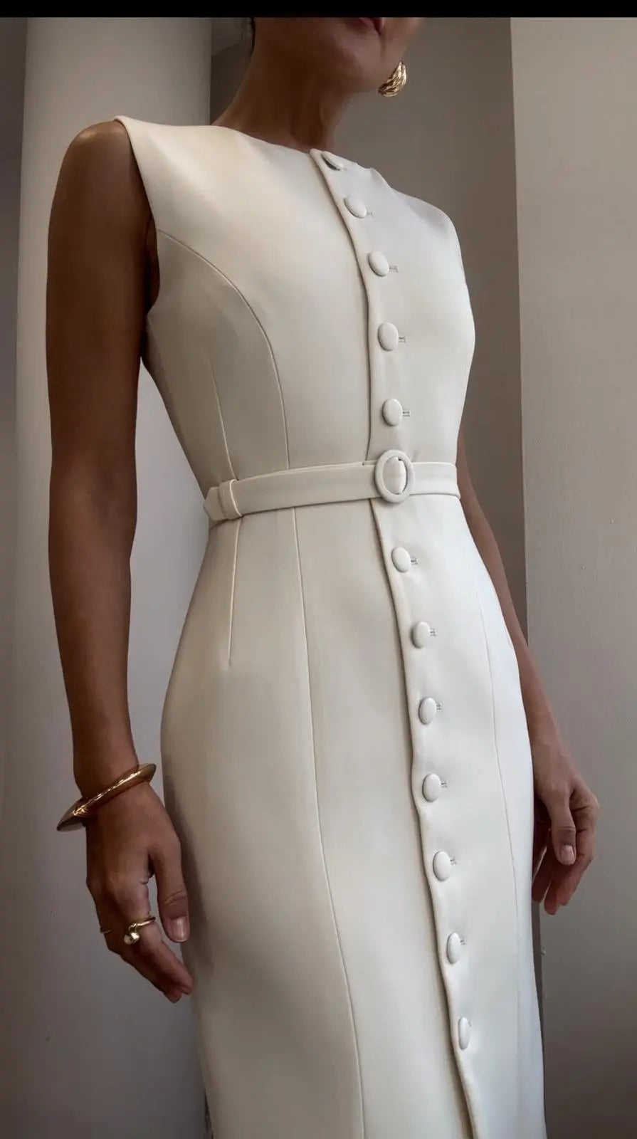 Chic Waist-Cinching Dress Orange Preference