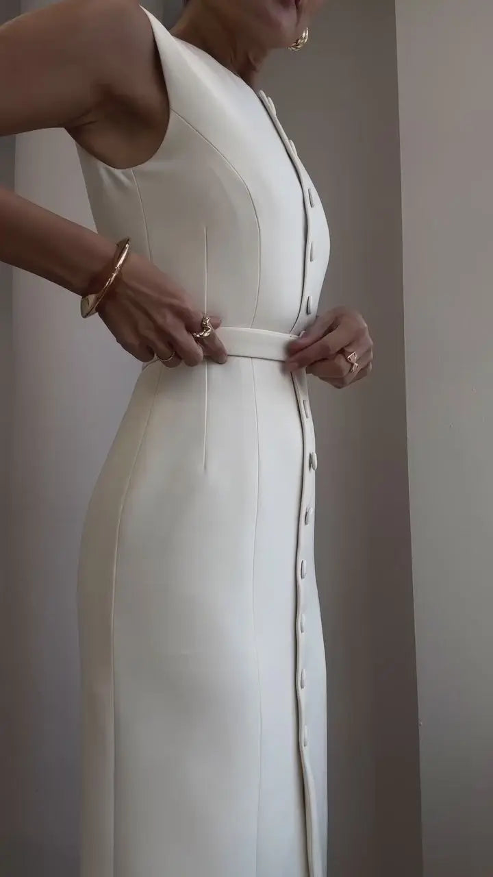 Chic Waist-Cinching Dress Orange Preference