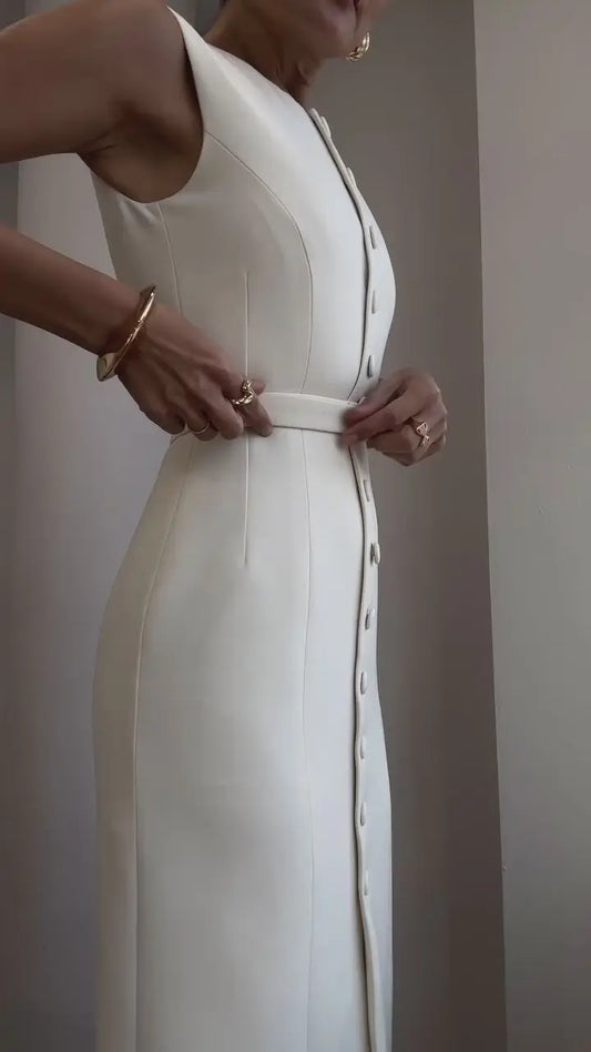 Chic Waist-Cinching Dress Orange Preference