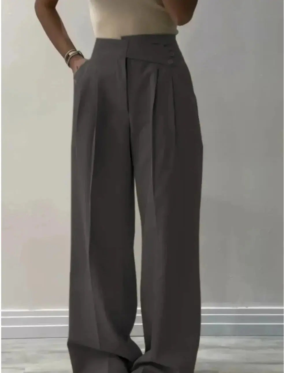 Stylish Men's Wide-Leg Pants Orange Preference