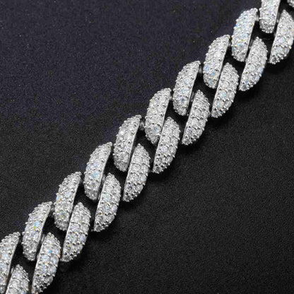 Radiant Moissanite Cuban Bracelet Orange Preference