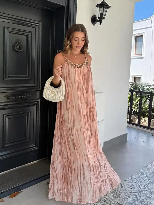 Summer Breeze Halter Dress Orange Preference
