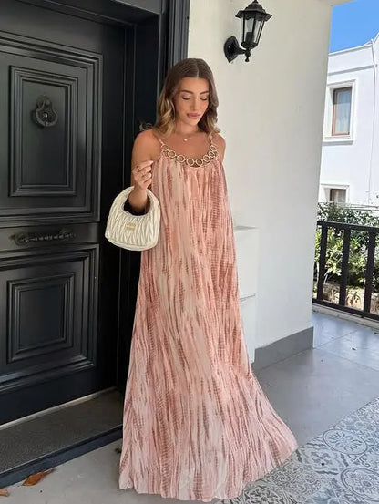 Summer Breeze Halter Dress Orange Preference