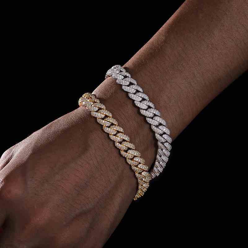 Radiant Moissanite Cuban Bracelet Orange Preference