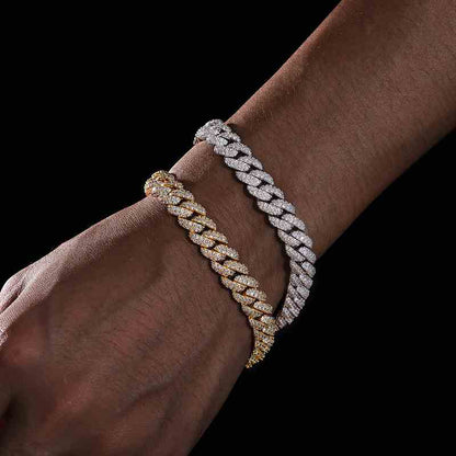 Radiant Moissanite Cuban Bracelet Orange Preference