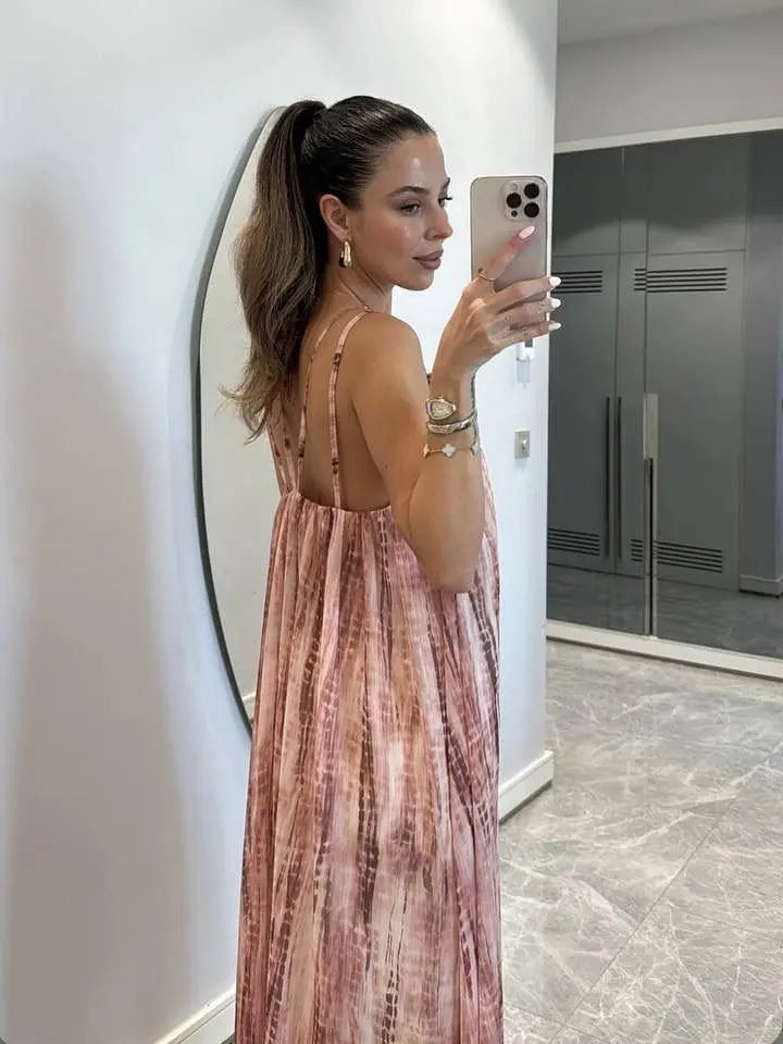 Summer Breeze Halter Dress Orange Preference