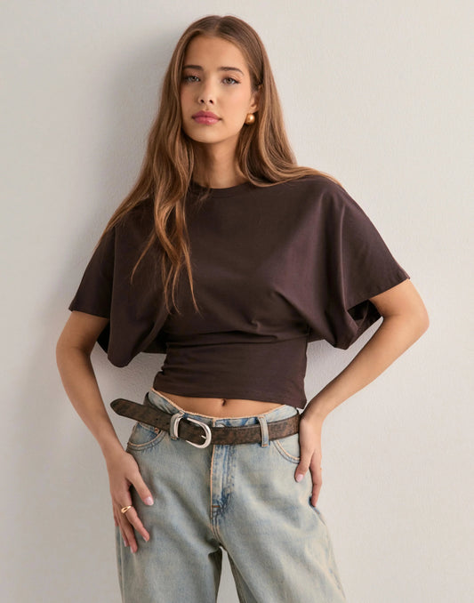 Effortless Comfort Batwing Blouse Orange Preference