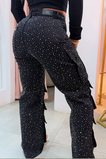 Sparkling Multi-Pocket Jeans Orange Preference