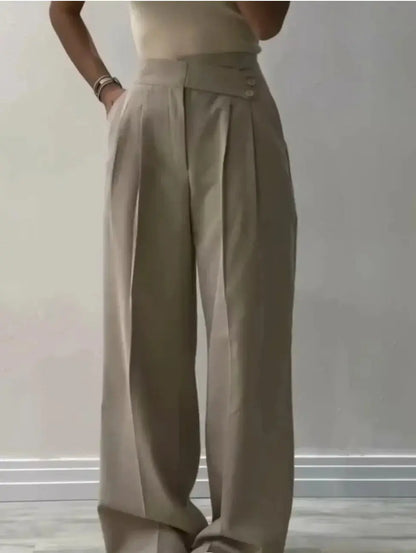 Stylish Men's Wide-Leg Pants Orange Preference