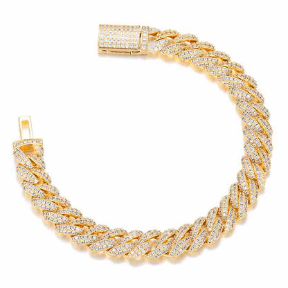 Radiant Moissanite Cuban Bracelet Orange Preference